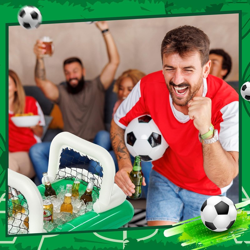 PullCrease 1 Pcs Inflatable Soccer Field Beverage Cooler with Goal