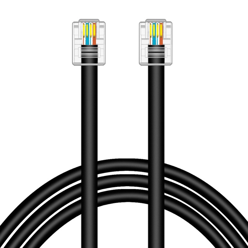 NECABLES CAT5 / CAT5e RJ11 Data Cable DSL Cable 3ft