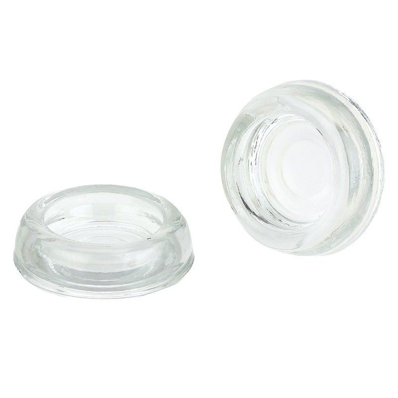 Set of 12 Clear Glass Furniture Coasters – 3 Inch