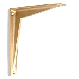 STYLENT Decor Decorative Brass Shelf Bracket | Antique Shelf Bracket for Shelving Modern L Shaped Design | Modern & Sleek Shelf Bracket Metallic Gold Finish 5x6 Inches (1 pc)