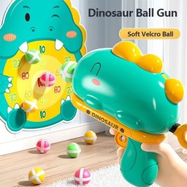 Target Shooting Games for Kids Toys, Dinosaur Safe Shooting Target with 30 Sticky Balls, 1 Toy Dinosaur GunColor: Green