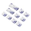 10PCS Key Caps Dye Sublimation Processblue and White Porcelain Style