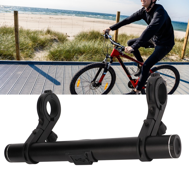 Bike Handlebar Extender Aluminium Alloy Fadeless Easy Installation Bicycle Handlebar