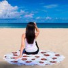 Ladybug & Flowers Comfortable Rounded Beach Pool Picnic Towel Blanket