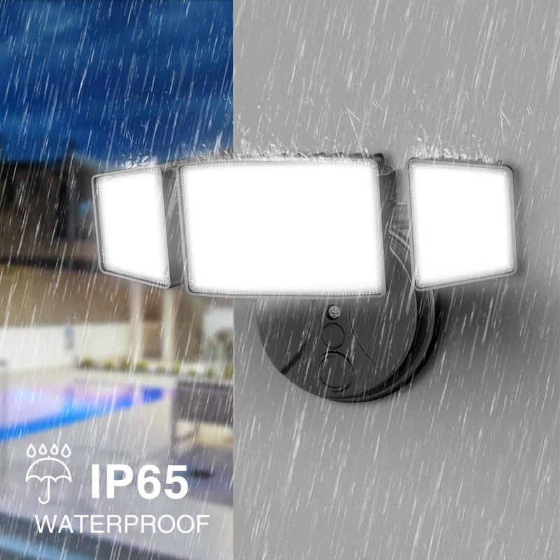 Onforu 75W Flood Lights Outdoor, 7000LM Brightness Security Lights Switch