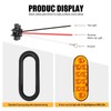 6PCS Amber LED Oval Tail Trailer Lights, 6 inch LED