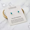 Philip Jones December (Turquoise) Birthstone Clip On Earrings Created with