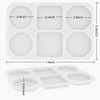 Silicone Resin Coaster Molds, 6-Cavity 4 Inch Polygonal Epoxy Mold