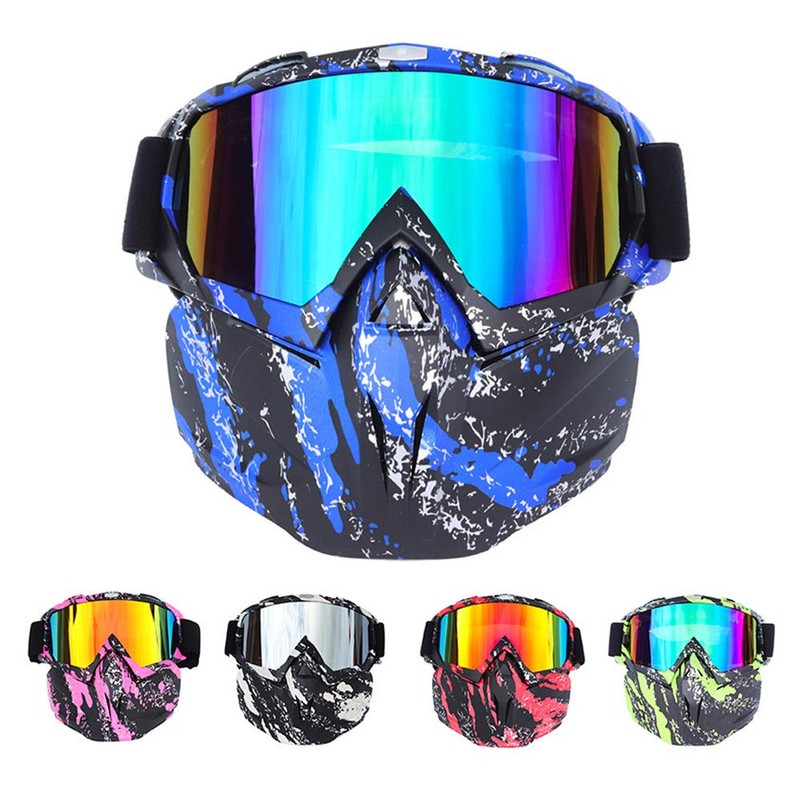 Yemax Cycling Glasses, Motorcycle Glasses, Protective Sunglasses, Full Face Goggles,