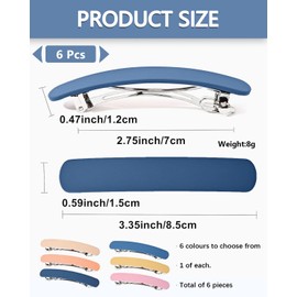 AORHOFJ Pack of 6 Hair Clips Women's Thin Hair Medium Patent Clip French Automatic Hair Clip for Fine Thick Hair, Hair Barrettes Women, Hair Clips Women's Thin Hair