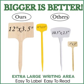 10 Pack 8 Inch Large Garden Markers – Plant Labels, Plant Name Tags – Easy to See & Read