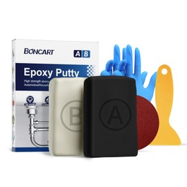 Boncart Epoxy Putty, 200g Fast Repair AB Epoxy Putty, High-Strength Two-Part Filler for Metal, Wood, Tile, Ceramics, Multi-Purpose Sculpt Clay for Bonding, Repairing, Sculpting (Black)