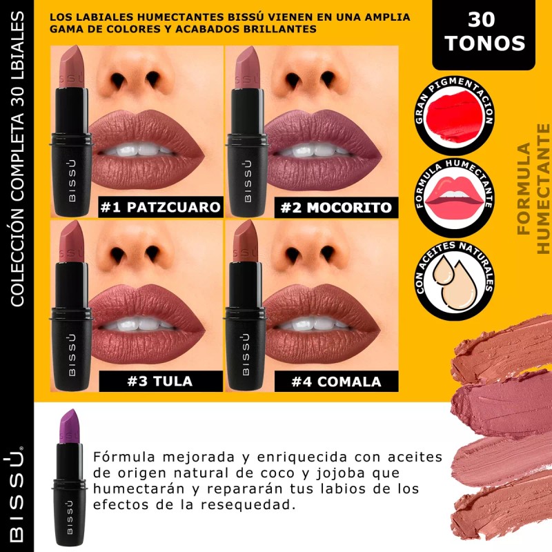 Bissú Kit 30 Labiales Bissu Humectantes Colección Completa Pack