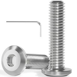 Wavanta M8 Bolts, M8 x 16mm Flat Head Hex Socket Cap Screws Bolts, Full Thread A2 304 Stainless Steel Screws with Hex Key, Ideal for Furniture Assembly/Machinery Repair Pack of 20