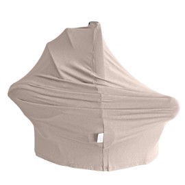 MOZAH Baby Multi-Use Cover: 9-in-1 Car Seat Covers Canopy Cover, Breathable Breastfeeding Cover, Stroller Cover & More, Boys & Girls Shower Gifts (Warm Taupe)