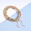 Aneneiceera Fashion Beach Anklet Layered Cuban Chain Anklet Bracelet Gold