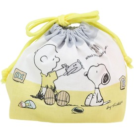 OSK KB-1 Lunch Bag, Peanuts Snoopy, Drawstring Lunch Bag, Made in Japan, Fashionable, Cute, Simple, Easy to Use, Easy to Take Out, Unisex, Kids, Elementary School Students, Adults