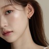 Gold&Deer 14K GF mini bold water drop one-touch earrings white