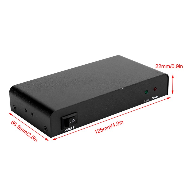 1x2 SDI Splitter Metal Video Converter Distribution Adapter with Indicator