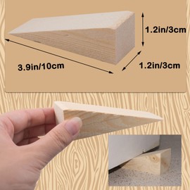 8 Pieces Door Wedge Door Stopper Wooden Door Wedges Furniture Wedges Wooden Wedges Floor Door Stopper Wedge Wooden Wedges Non-Slip Wedges for All Surfaces Mobile Safety Home Office