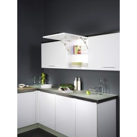 Gedotec Duo Forte Adjustable Flap Fitting for Flap Height: 200-700 mm | Flap Hinge Including Assembly Instructions | Flap Holder Nickel-Plated Steel | Pack of 2 - Flap Supports with Brackets