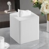 MEIBOOCH PU Leather Tissue Box Cover Square Tissue Box Holder