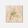 Unbranded Tinker Bell Cartoon 4'' X 4'' Square Wooden Coaster