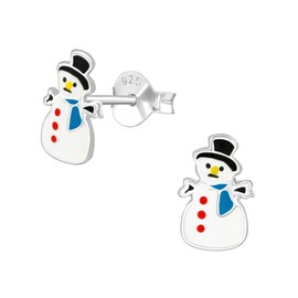 ICYROSE Hypoallergenic 925 Sterling Silver Christmas Snowman Stud Earrings (Nickel Free) 3534