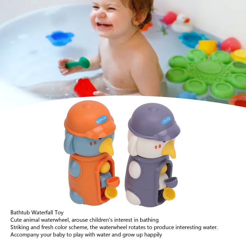 2 Pcs Bathtub Waterfall Toy Preschool Learning Bath Time Shower