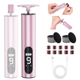 Hornhautentferner Elektrisch, 2 IN 1 Elektro-Hornhautentferner und Nagelschleifer Set, 9 Einstellbare Wiederaufladbarer Hornhaut Entfernen Fuß mit Digitaldisplay für Rissige Fersen, Hornhaut entfernen