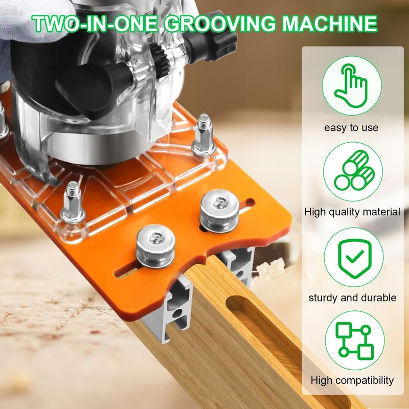 2-in-1 Router Base Plate for Precise Woodworking, Router Accessories, Edge