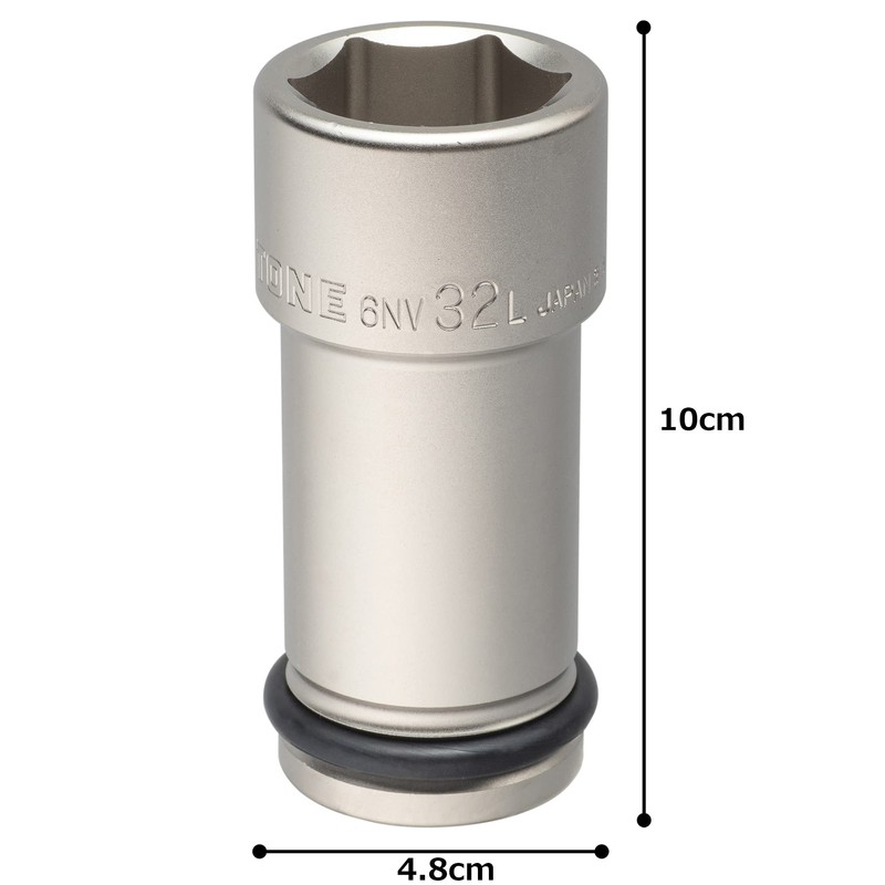 TONE HP6NV-32L Long Socket for Impact: 0.7 inch (19.0 mm)