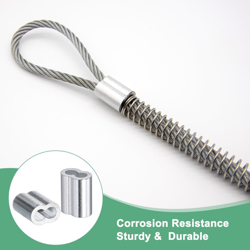 M METERXITY 200-Pack Aluminum Crimping Loop Sleeves, 2mm 5/64" Double