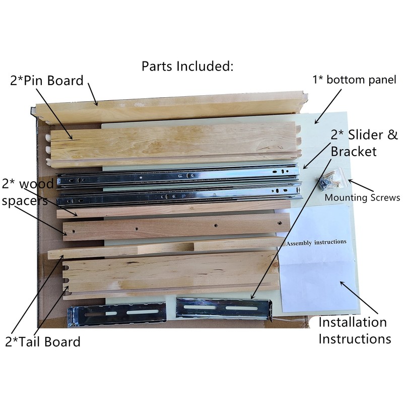 29” Wooden Pull-Out Drawer Tray – Fits 33” Kitchen Base