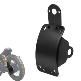 Amazicha Motorcycle 1" Axle Hole License Plate Bracket Curved Side Mount License Plate Holder Compatible for Harley Sportster Bobber Chopper