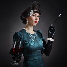 Lukovee Diadema Gatsby de Años 20 para Mujer, Accesorios de Flapper Gatsby