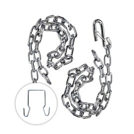 Motor God 24" Heavy Duty Trailer Safety Chains with 2-1/2" Chain Hanger (Set of 2 Chains) – 1/4" Diameter (3000 Lb)