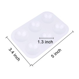 LNAUJS Paint Brush and Paint Tray Palette Set, 10 PCS Nylon Hair Brushes and 1 Pack 6 Well Plastic Paint Palette