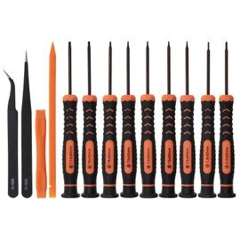 Create idea 13 Pieces Torx Security Screwdriver Repair Tool Set T2 T3 T4 T5 T6H T8H T10H 1.5 2.0 Phillips Screwdriver S2 Steel