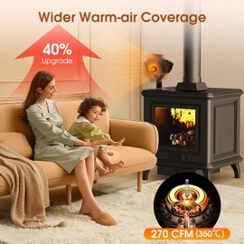 Heat Powered Wood Stove Fan with 4-Blade,Ultra Quiet Fireplace Wood Burning Eco-Friendly Fan Efficient Heat Distribution