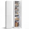 OSLIFE Librero Organizador con Puertas, Alacenas de Madera para Cocina