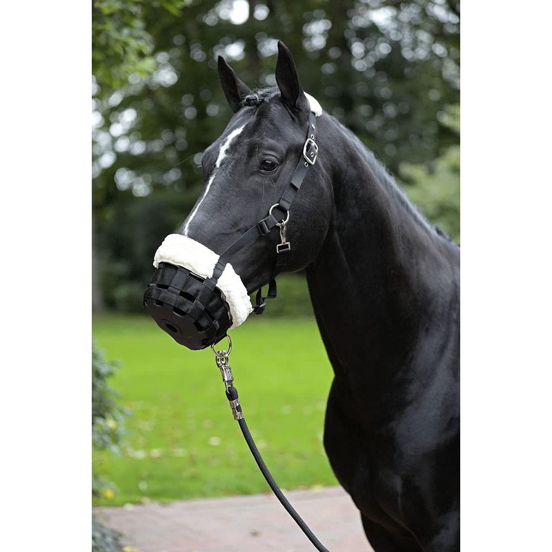 Kerbl 3222144 Muzzle Teddy Fleece Nylon Black Cob