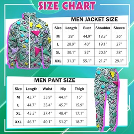 Arssm Arssm Retro 80s 90s Outfit Sets for Men Vintage Jacket and Joggers Sweatpants 80s Tracksuit Streetwear(Green-M)