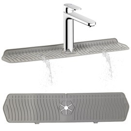 Silicona Tapete para Cocina YOMYM,0.5 Espesor Tapete para Fregadero de Cocina,Plegable Alfombrilla para Fregadero,Tapete Absorbente para Cocina,Faucet Guard & Draining Mat