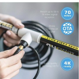 PVC Antenna New 4K READY Magic Stick TV MAX HD Antenna HDTV Digital Channels With 20ft Cable