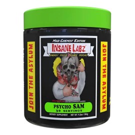 Psycho Sam 30 Serv Insane Labz Pre Entrenamiento Saw Series Sabor Ponche De Frutas                                                                    