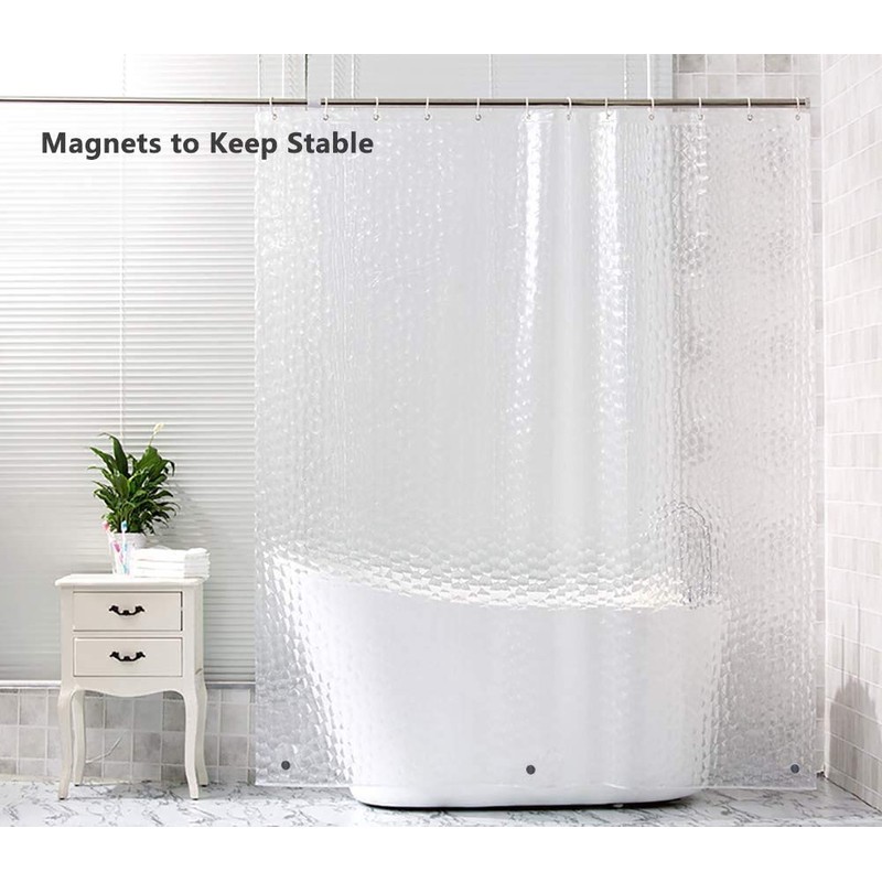 Ryhpez Shower Curtain Liner - Clear Shower Curtain Set with