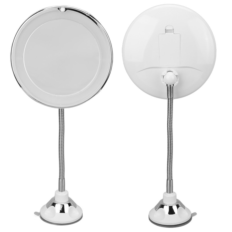 Magnifying Mirror 10X Magnification LED Fill Light Suction Cup Adjustable