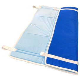 Skil-Care TLC Positioning Pad with Hook & Loop, 48x40 Inch Bed and Chair Positioning Pad with Reinforced Handles, Lifting Turning Patient Sheet for Elderly, Blue, 555015