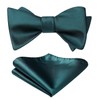 HISDERN Bow tie for men, bow tie with pocket square,